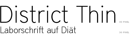 District Thin - Laborschrift auf Di�t