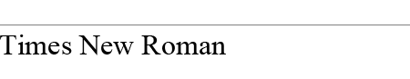 Times New Roman