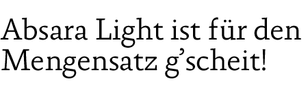 Schriftprobe Absara