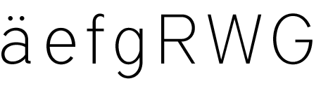 Schriftprobe District Thin