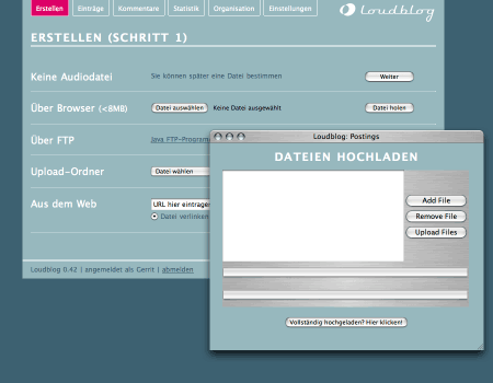 Loudblog Screen 2