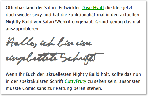 Safari Font Embedding