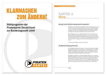 Piraten Wahlprogramm 2009